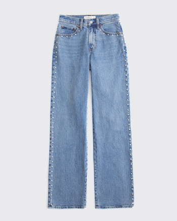 Curve Love High Rise 90s Relaxed Studded Jean