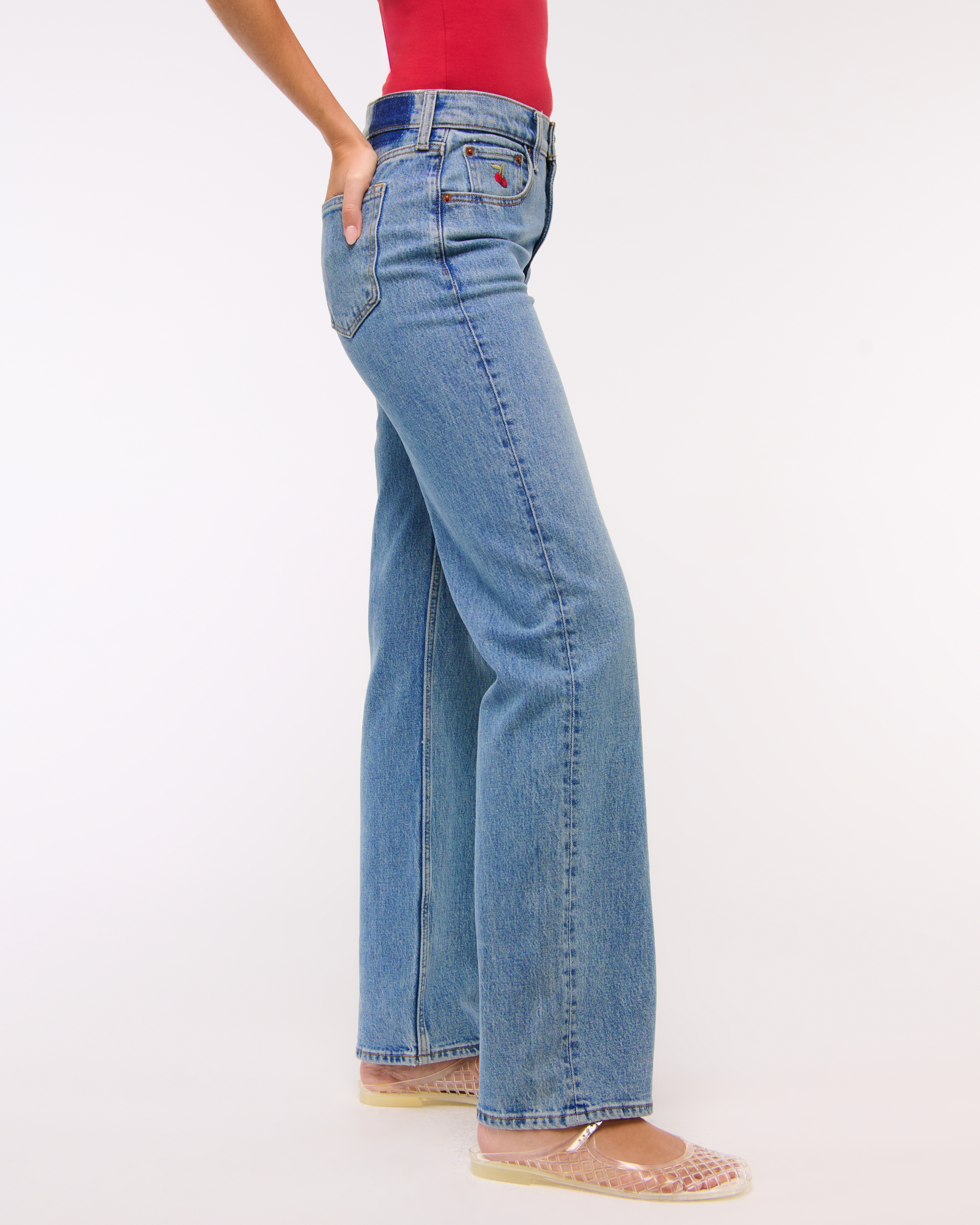パンツ room306contemporary Curve Denim Pants Women's Curve Love Mid Rise Slouchy Jean | Women's Clearance