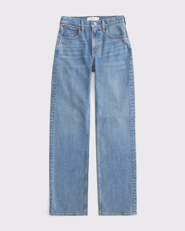 High Rise 90s Relaxed Jean, Medium Heart Embroidery view 2