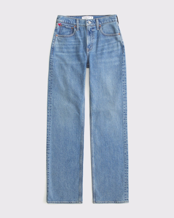 Curve Love High Rise 90s Relaxed Jean, Medium Heart Embroidery view 2