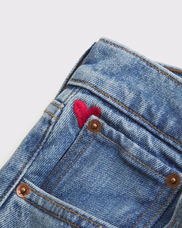 Curve Love High Rise 90s Relaxed Jean, Medium Heart Embroidery view 1