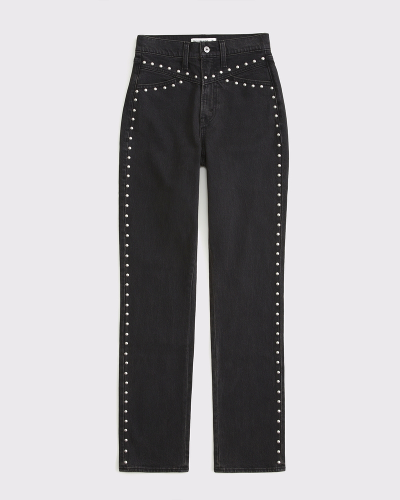 ☆【 】☆Women's 90'S Straight Fit Black Deni.m☆ JustBlackRelaxed90SStraightJea