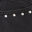 washed black studded