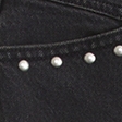 washed black studded