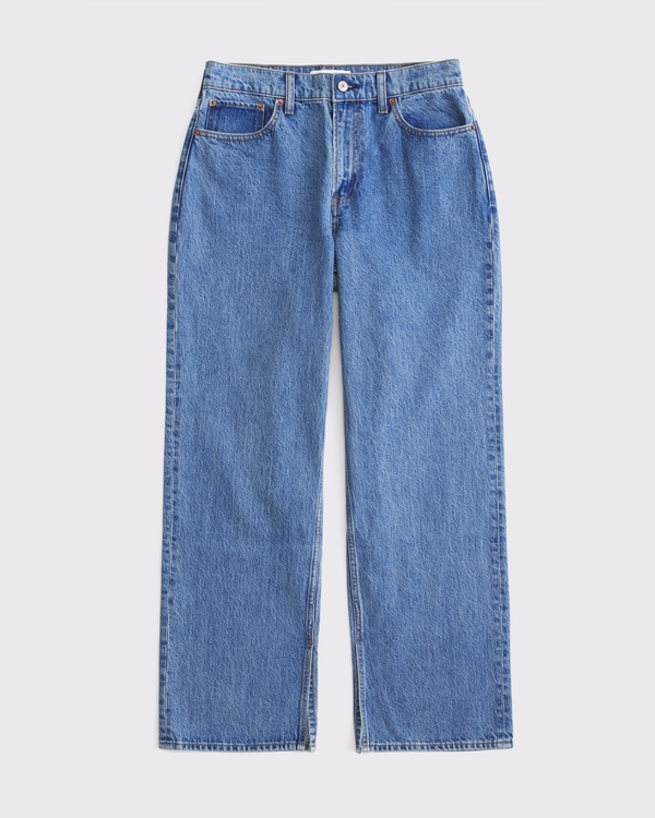 Curve Love High Rise Loose Jean, Medium Inseam Vent view 1