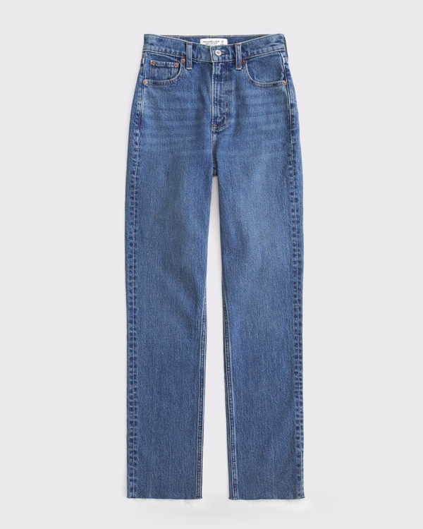 Ultra High Rise 90s Straight Jean, Medium Raw Hem view 1