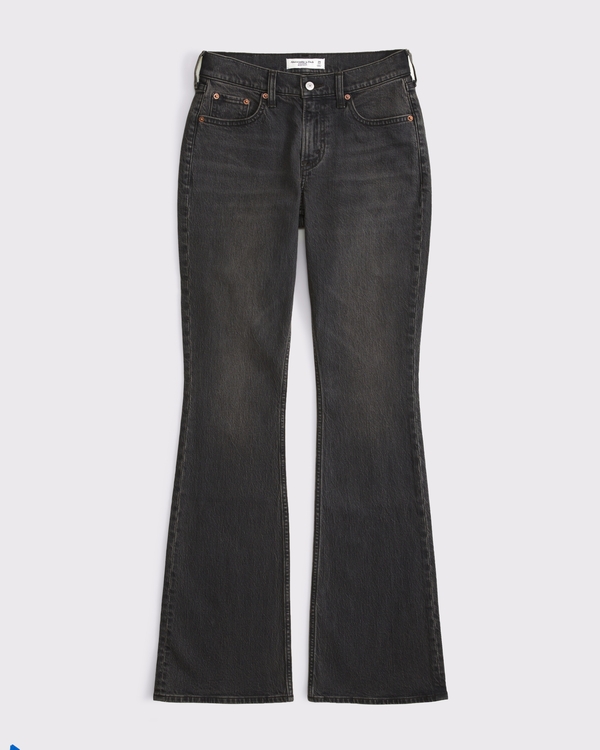 Curve Love Mid Rise Bootcut Jean, Washed Black view 1