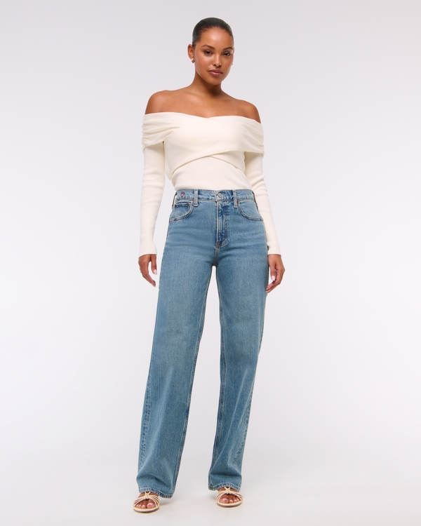 High Rise 90s Relaxed Jean, Medium Heart Embroidery view 2