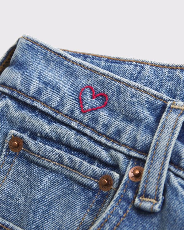 Curve Love High Rise 90s Relaxed Jean, Medium Heart Embroidery view 1