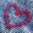 medium heart embroidery