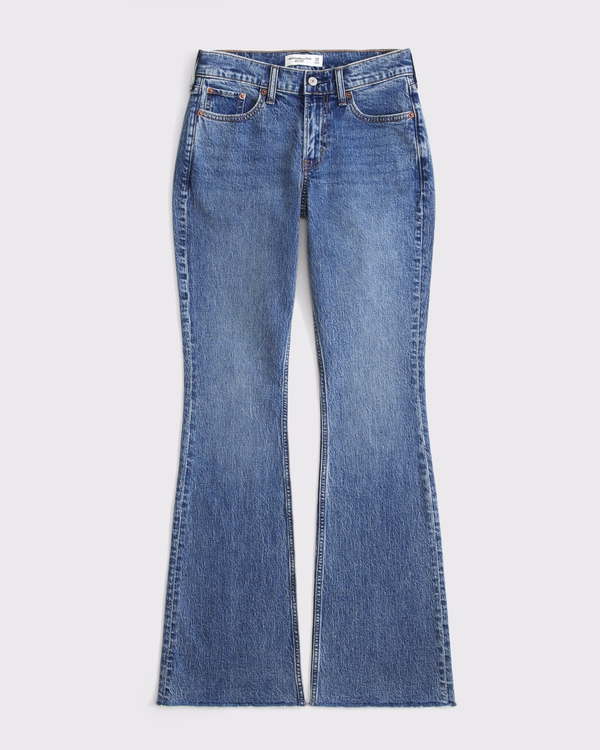 Curve Love Mid Rise Bootcut Jean, Medium Fray Hem view 1