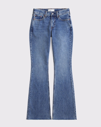 Mid Rise Bootcut Frayed Hem Jean