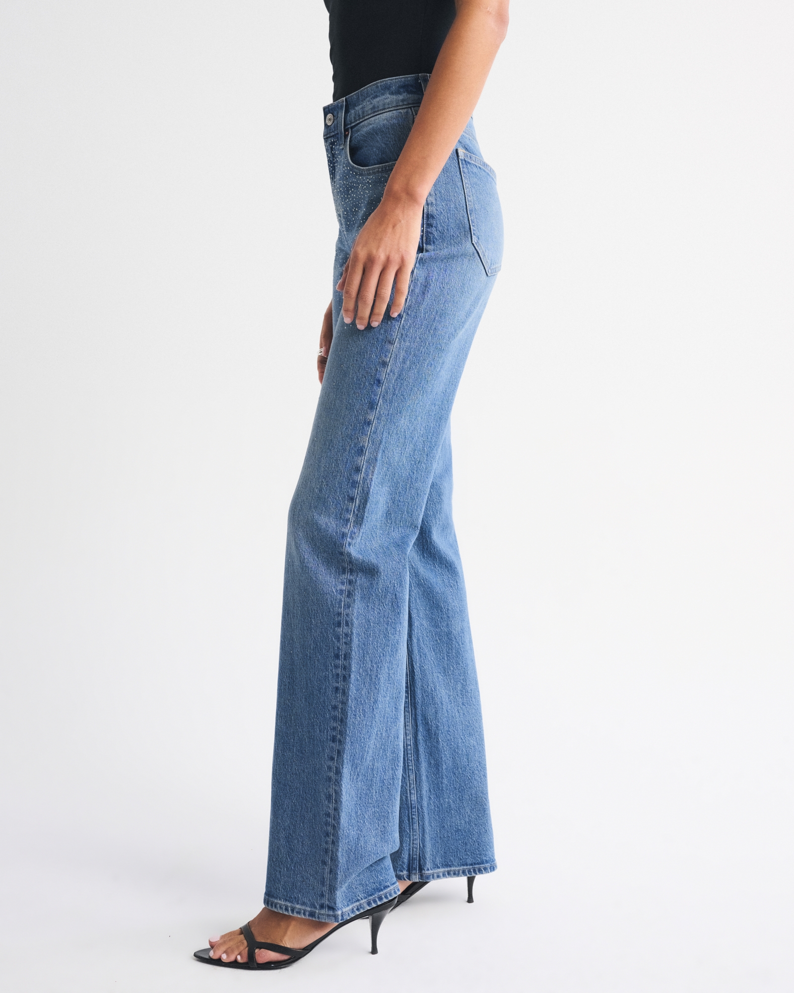 High Rise 90s Relaxed Studded Jean