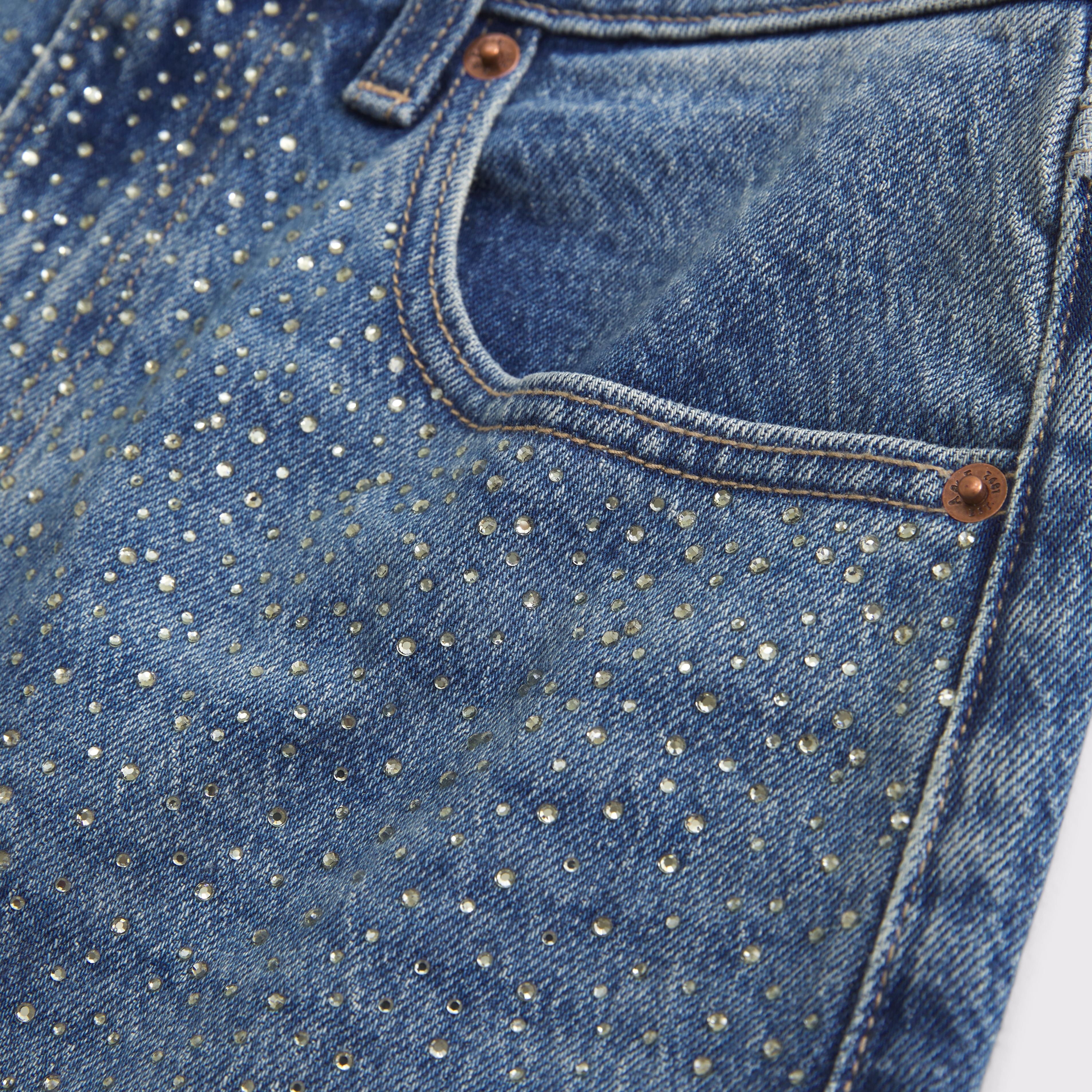 Женские джинсы Abercrombie & Fitch High Rise 90s Relaxed Shiny Embellished Jean — фото 2