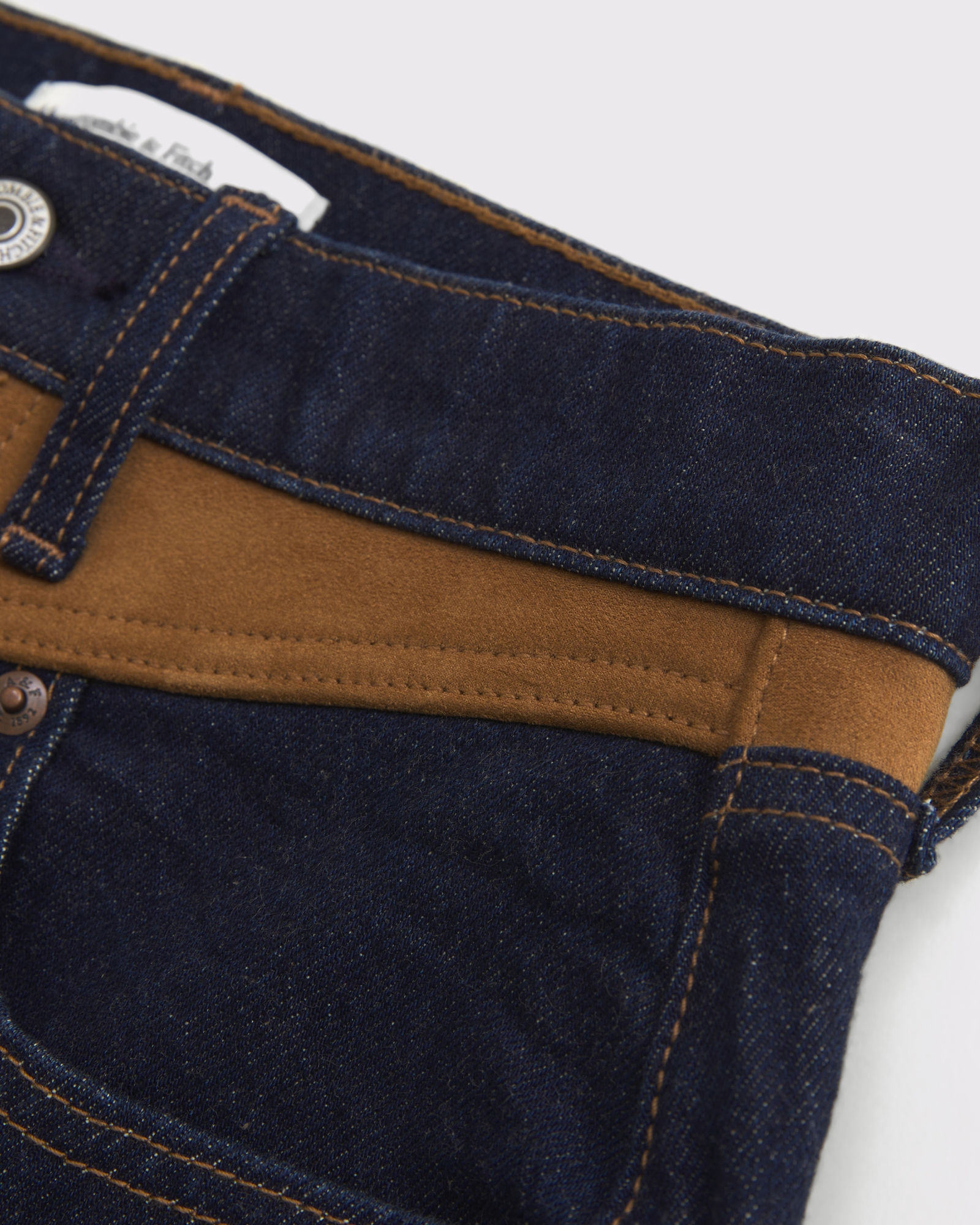 High Rise 90s Relaxed Vegan Suede Yoke Jean