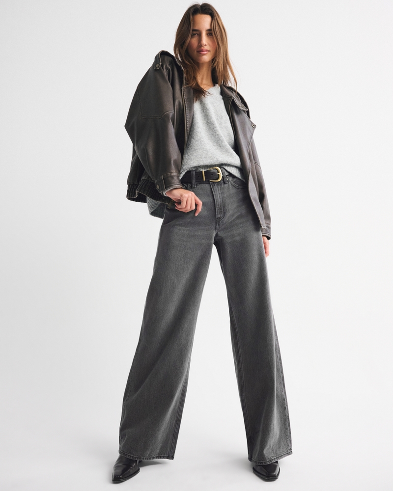 High Rise Wide Leg Jean
