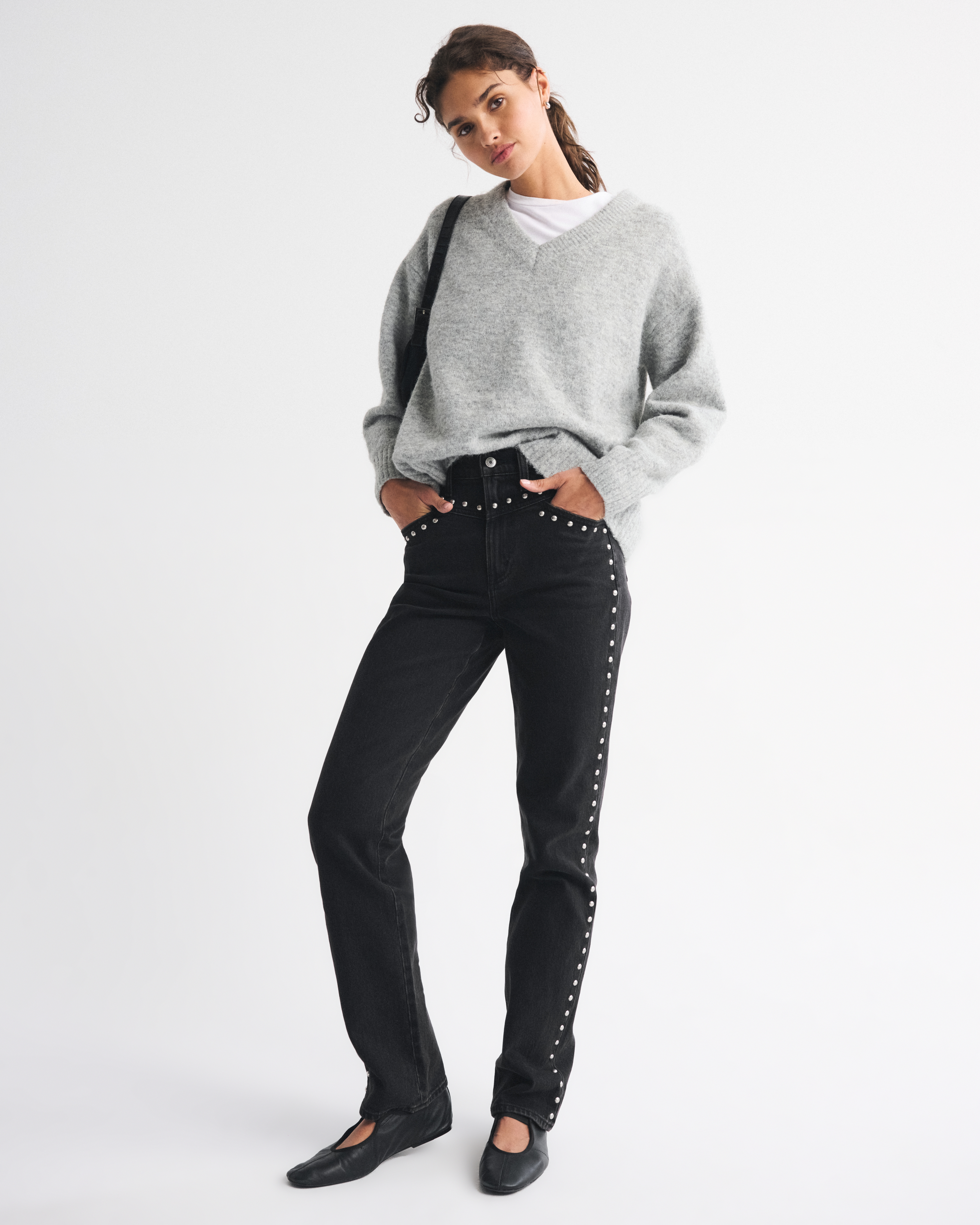 Abercrombie & Fitch Ultra High Rise 90s Straight Jean In Brown