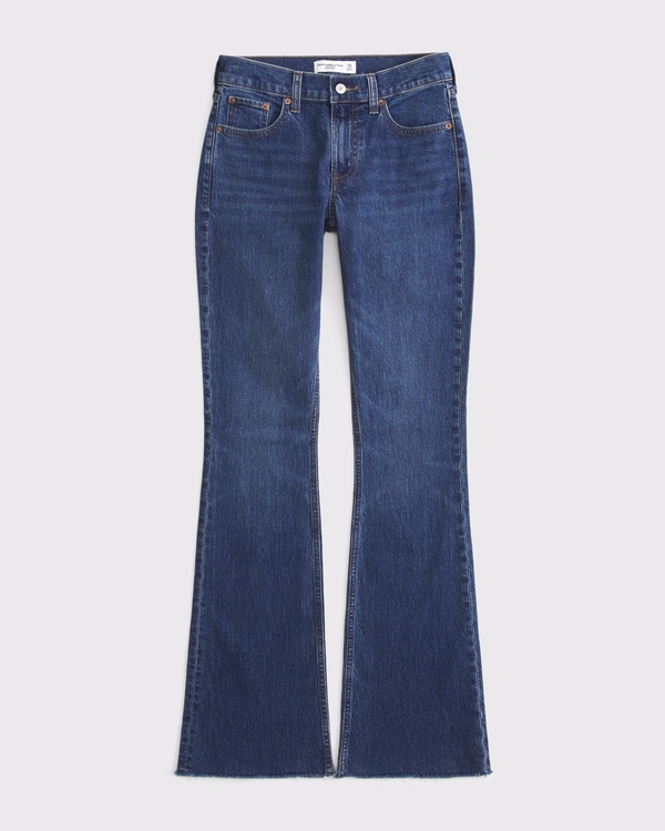 Curve Love Mid Rise Bootcut Jean, Dark Process Fray Hem view 1