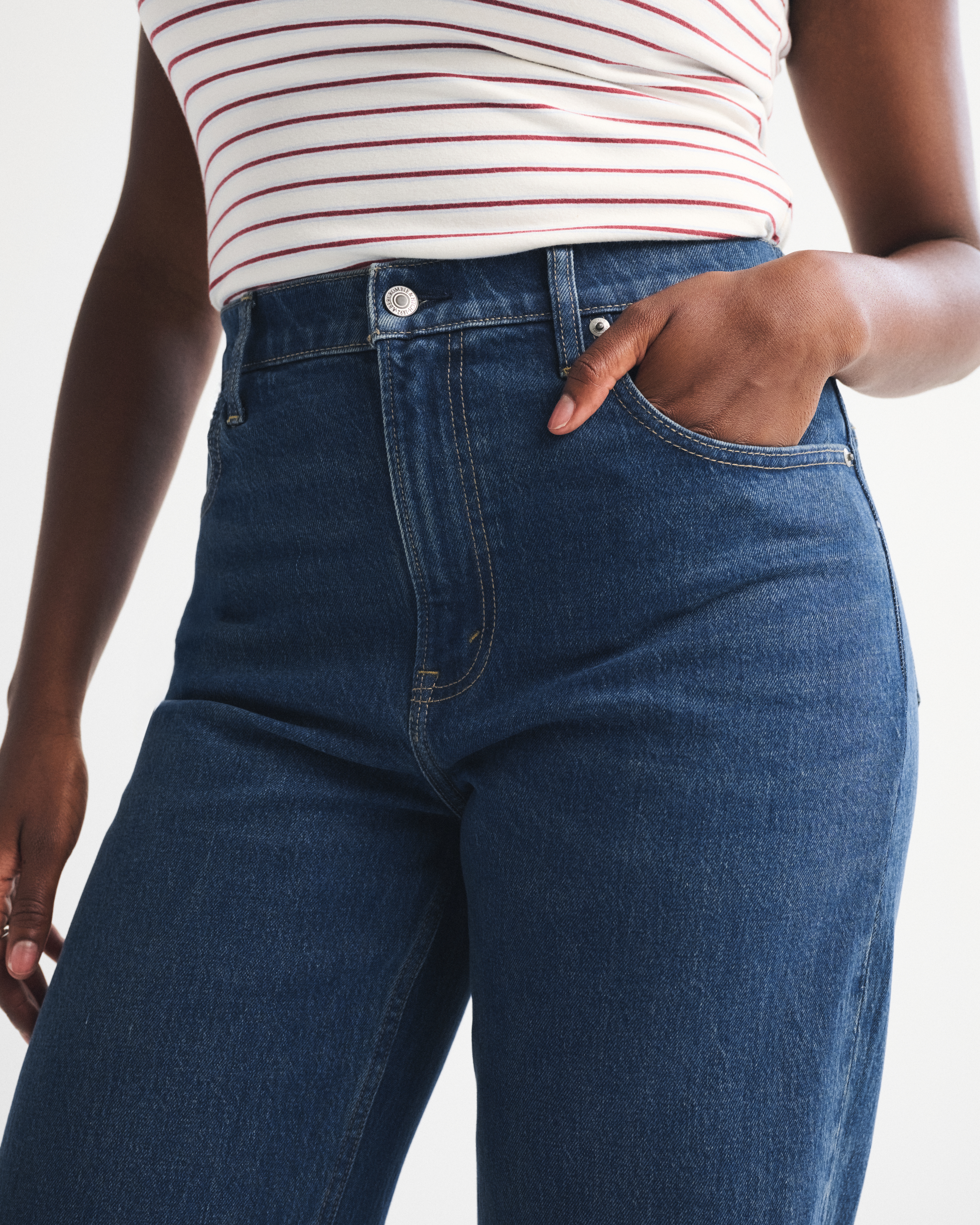 ★★ ★★ Women's High Rise Relaxed Fit Visual Wa High Rise Relaxed Straight Leg Jeans | Jeans | Tommy Hilfiger