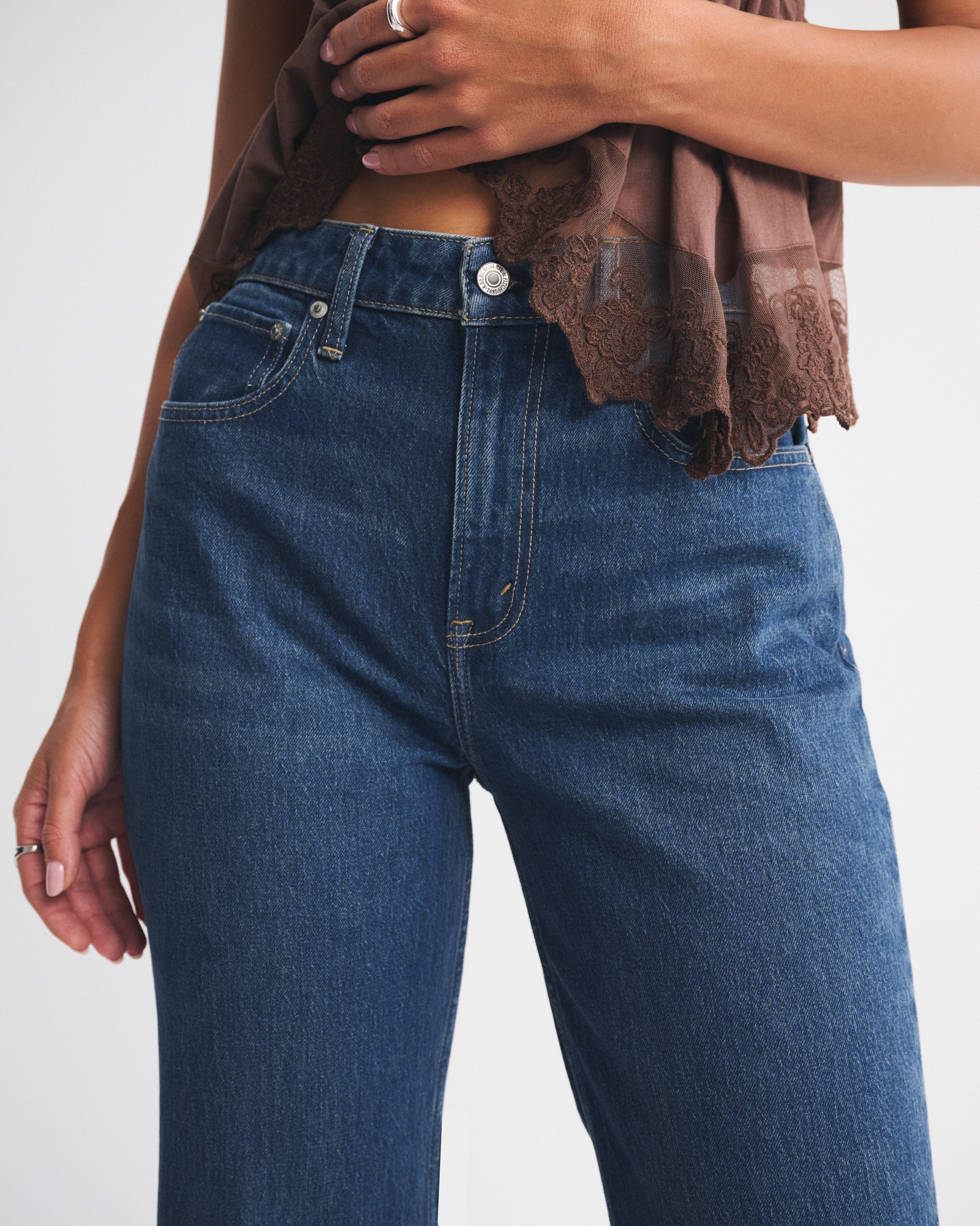 Curve Love High Rise 90s Relaxed Raw Hem Destroy Jean