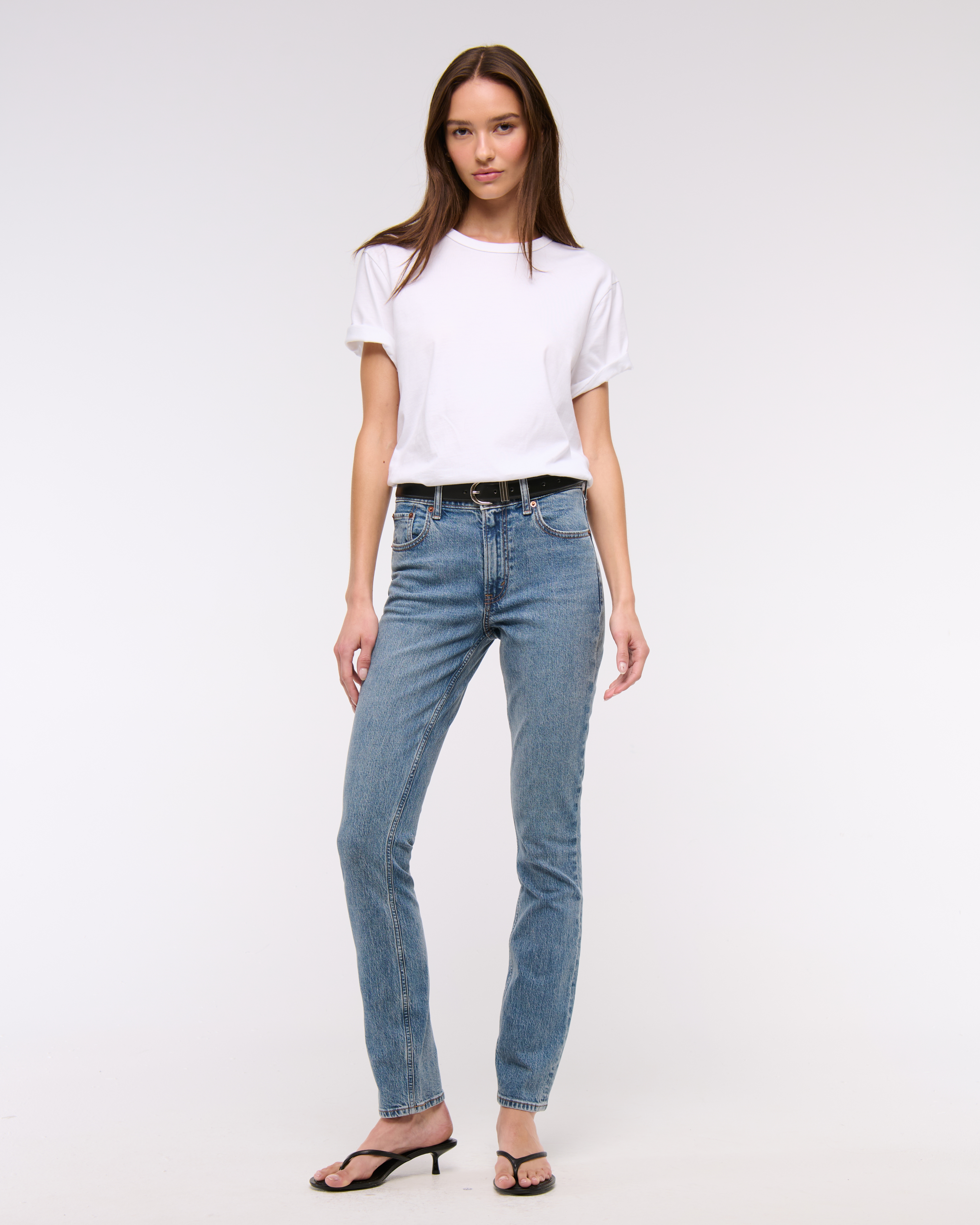 Abercrombie & Fitch High Rise Modern Skinny Jean In Blue