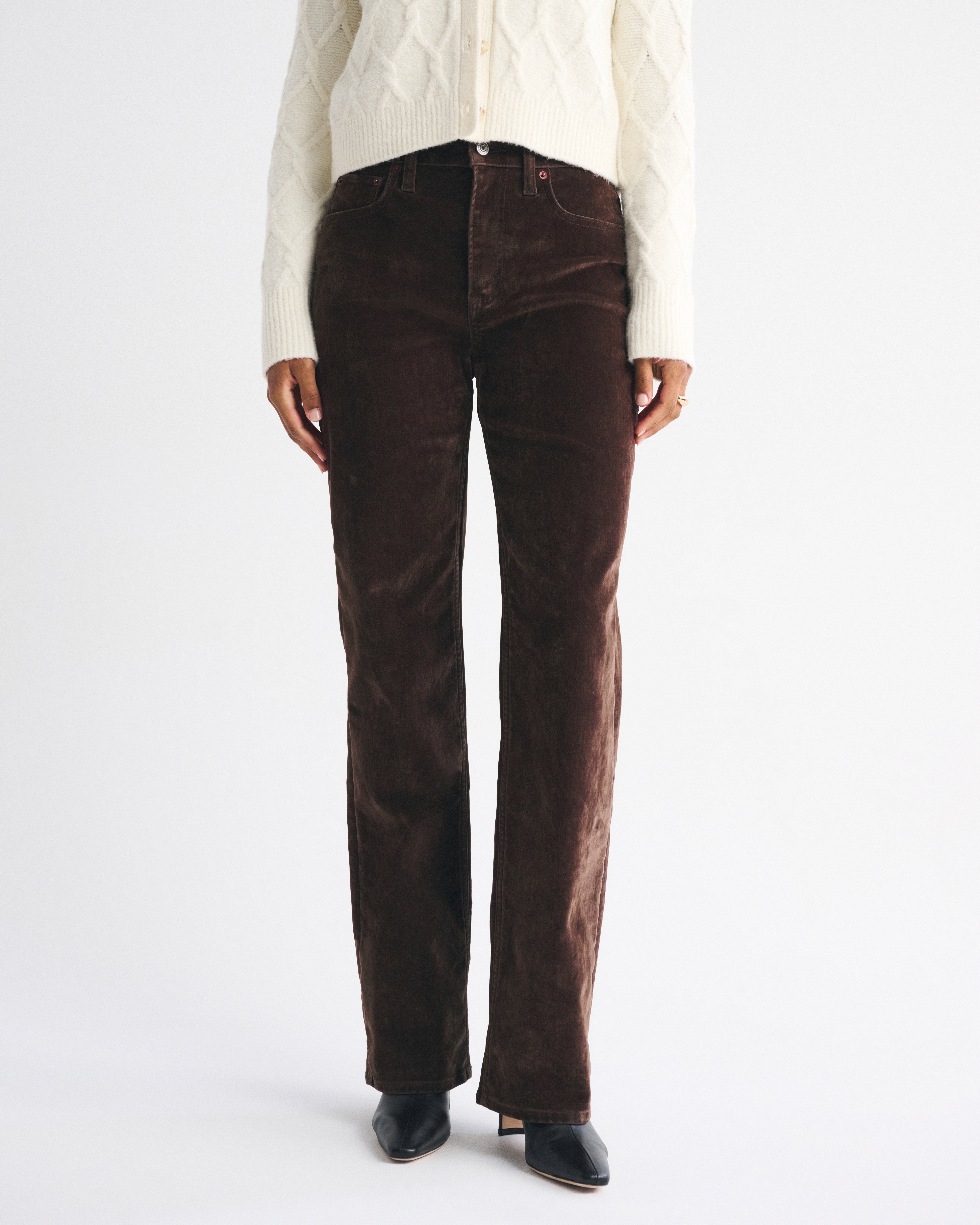 Женские джинсы Abercrombie & Fitch Curve Love High Rise 90s Relaxed Velvet Jean — фото 3