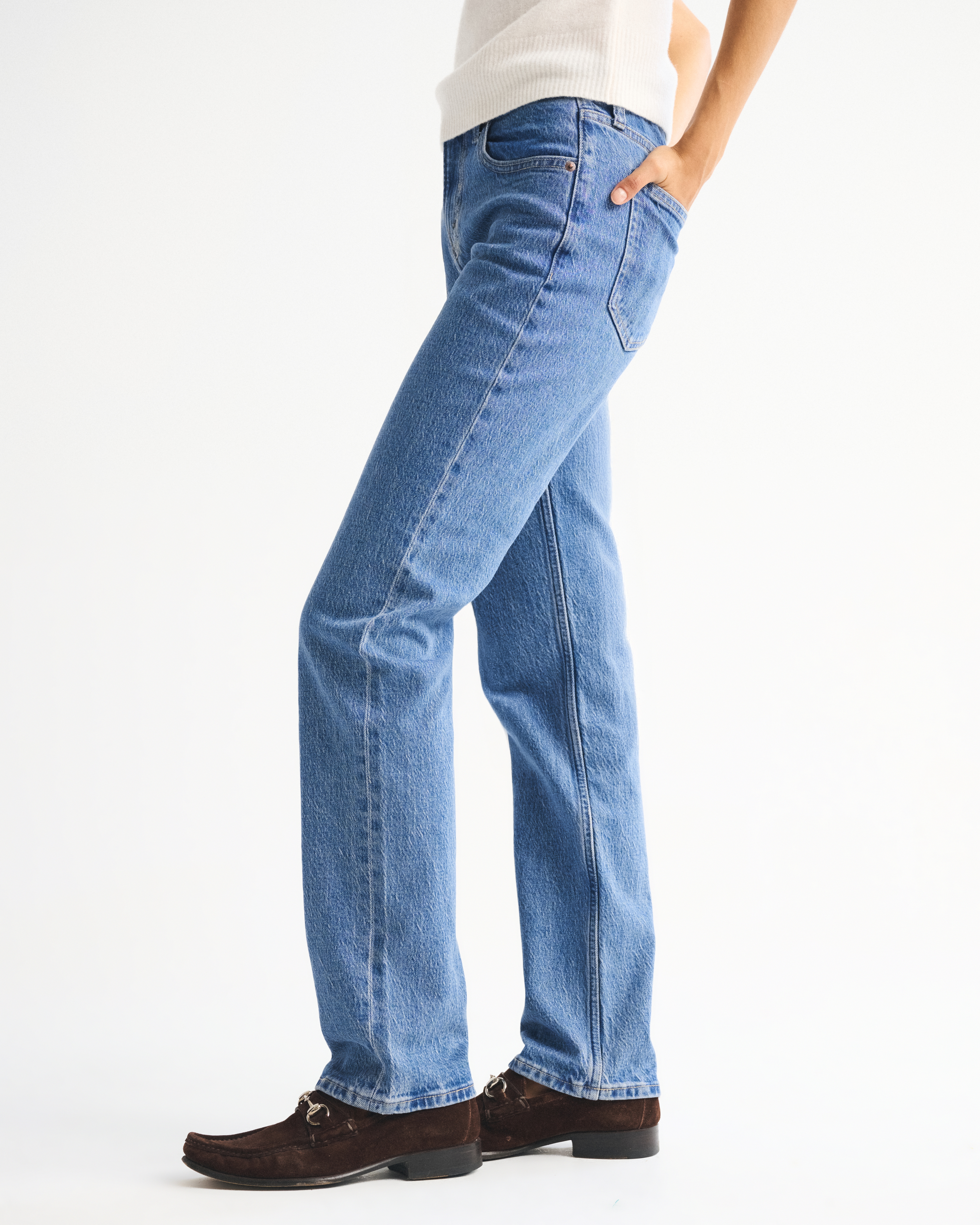 Abercrombie & Fitch Mid Rise 90s Straight Jean