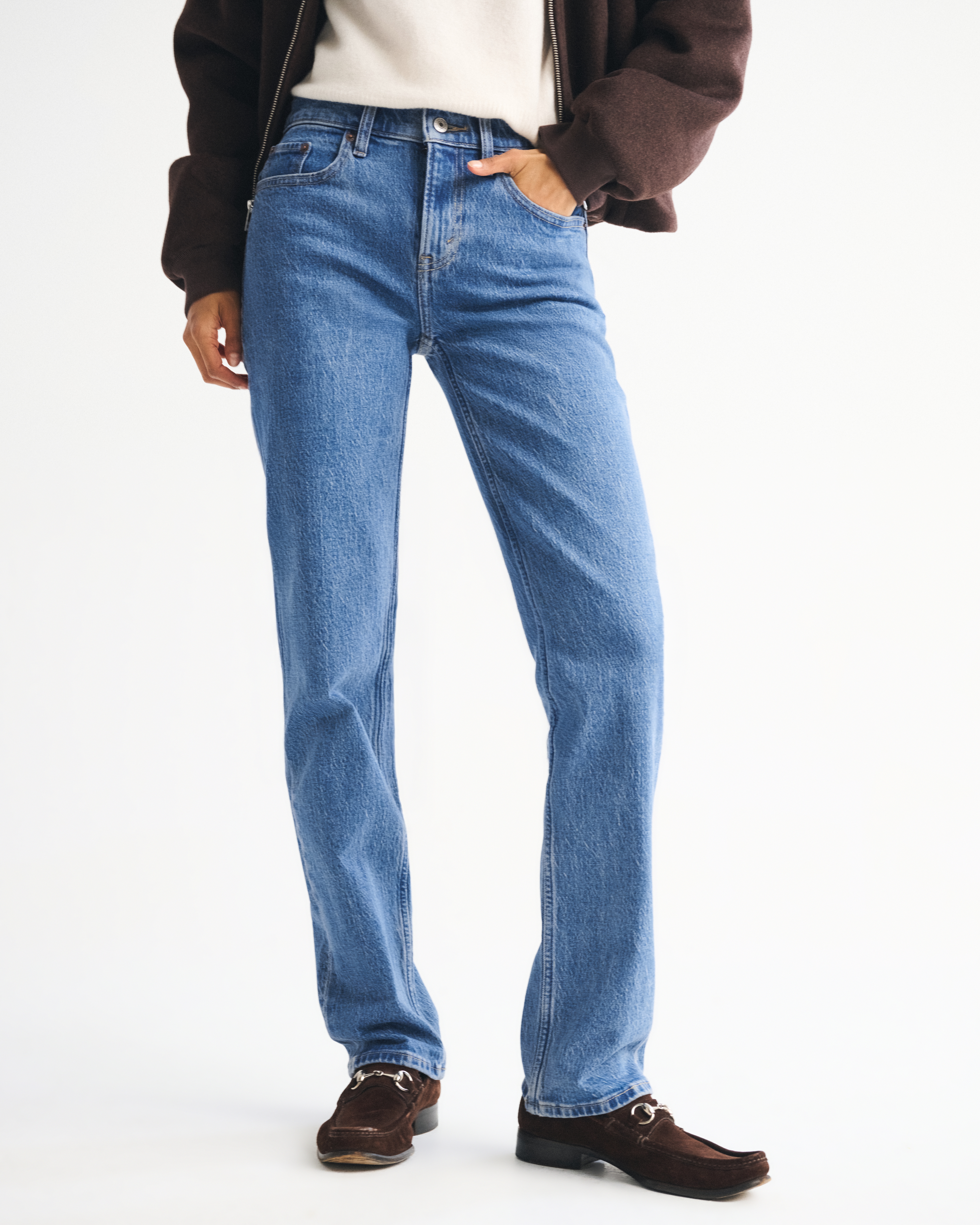 Abercrombie & Fitch Mid Rise 90s Straight Jean