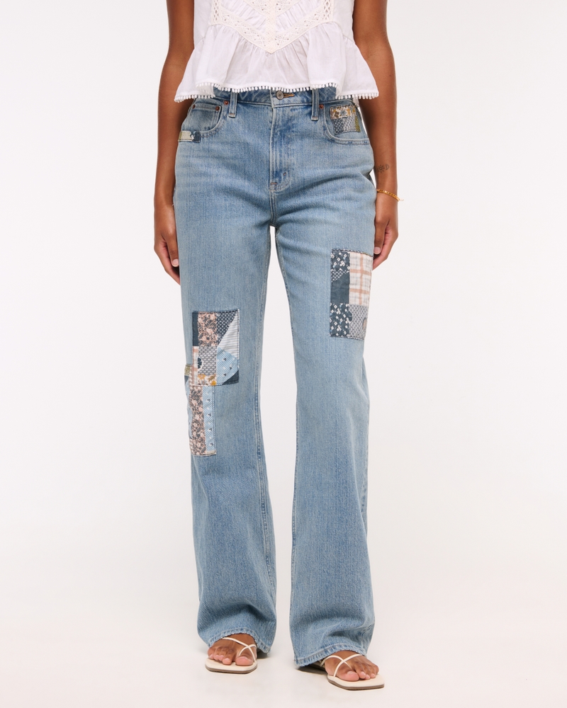 Curve Love High Rise 90s Relaxed Patchwork Jean