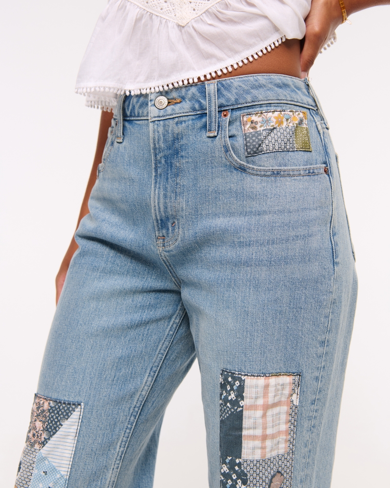 Curve Love High Rise 90s Relaxed Patchwork Jean