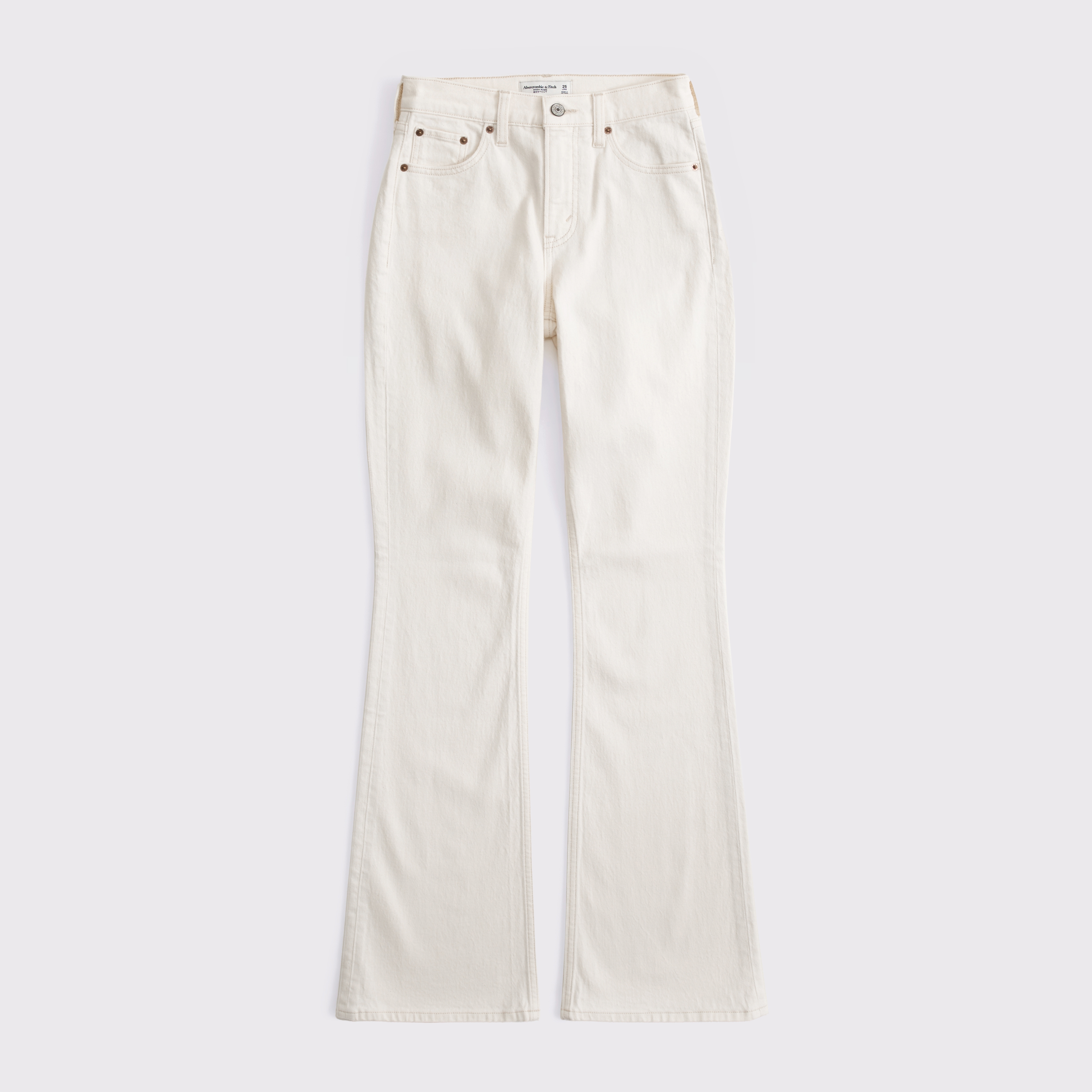 Abercrombie & Fitch Curve Love High Rise Bootcut Jean In Sand