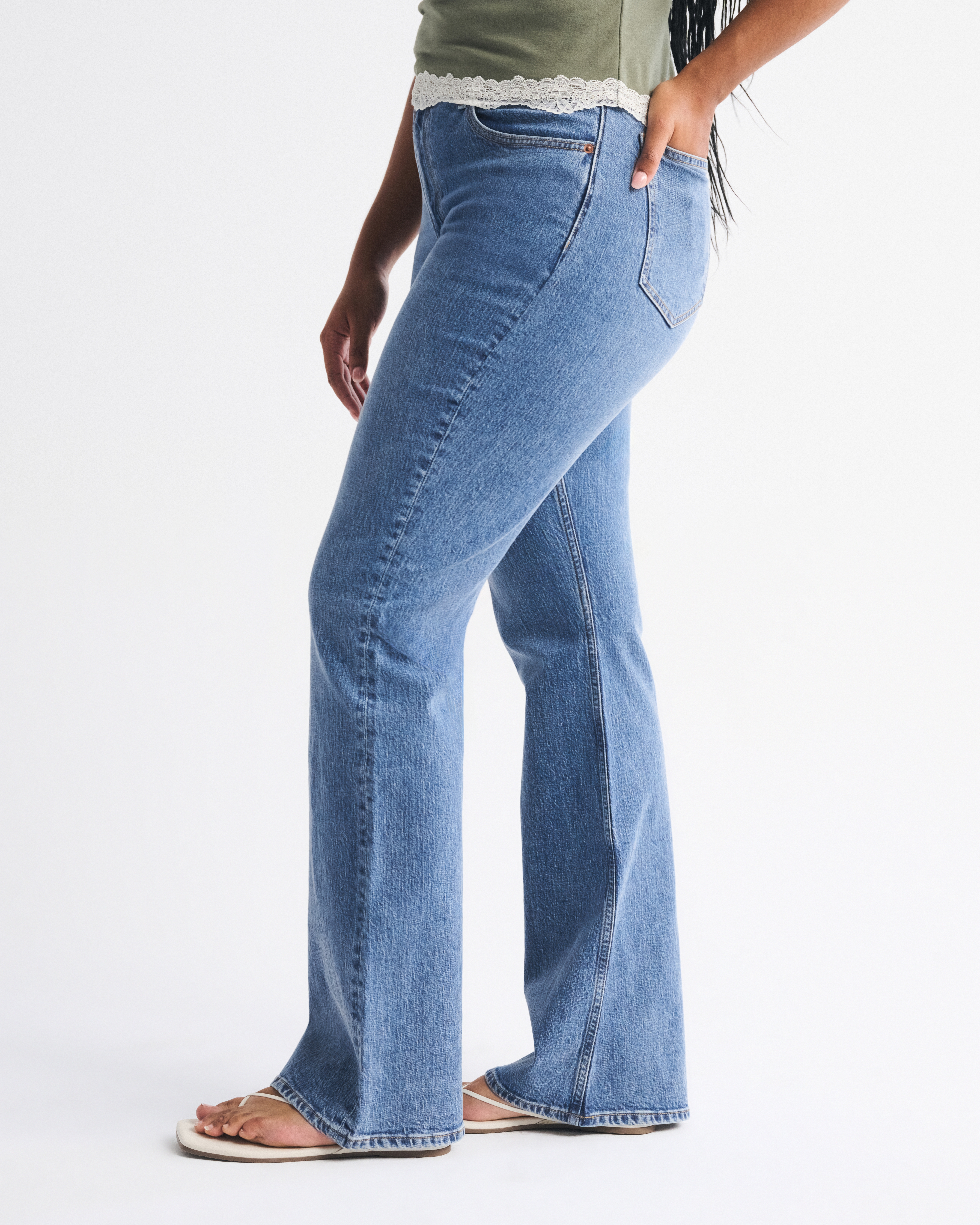 Abercrombie & Fitch Curve Love High Rise Bootcut Jean