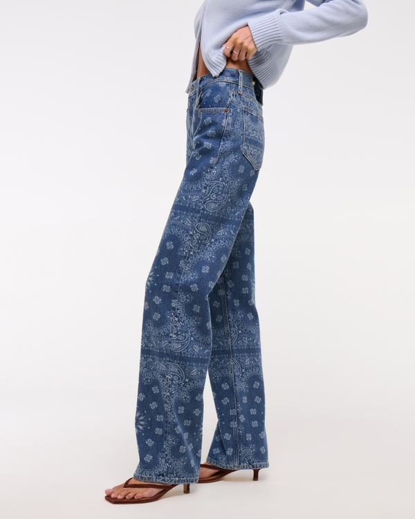 High Rise 90s Relaxed Bandana Print  Jean