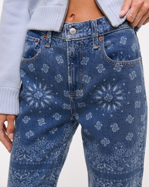 High Rise 90s Relaxed Bandana Print  Jean