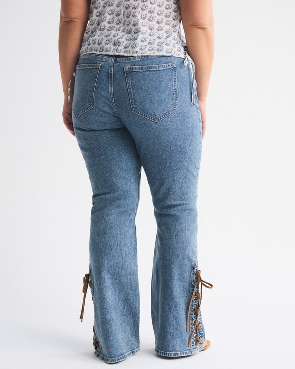 Curve Love Mid Rise Bootcut Vegan Suede Lace Jean