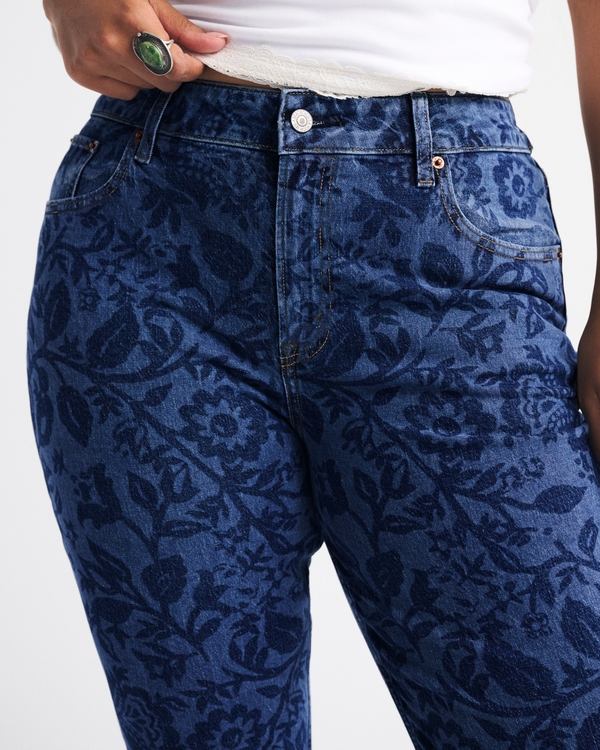 Curve Love Mid Rise Bootcut Floral Print Jean
