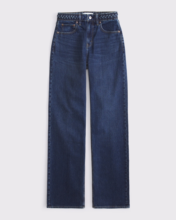Women's High Rise 90s Relaxed Braided Waistband Jean | Women's