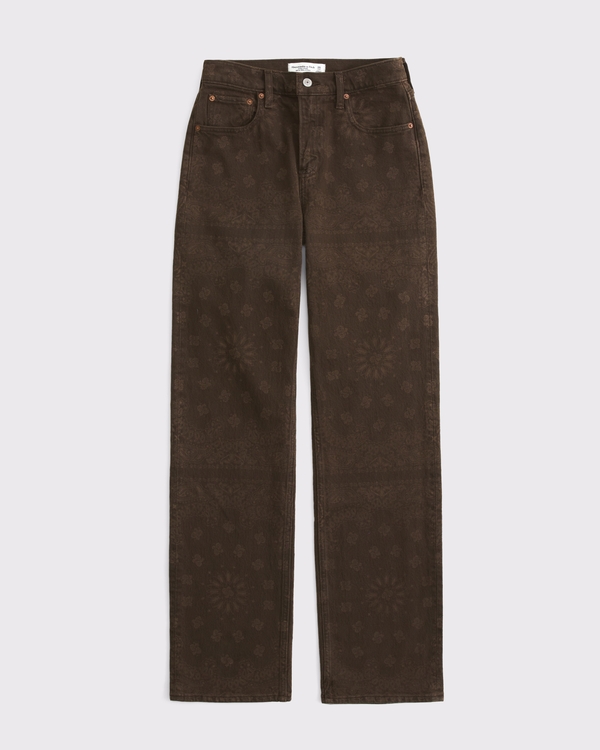 High Rise 90s Relaxed Jean, Brown Bandana view 1