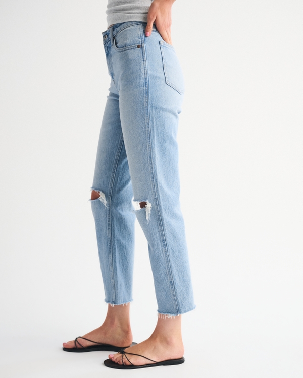High Rise Cropped Straight Jean
