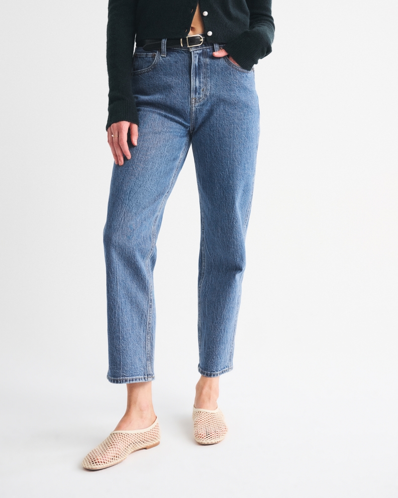 High Rise Cropped Straight Jean