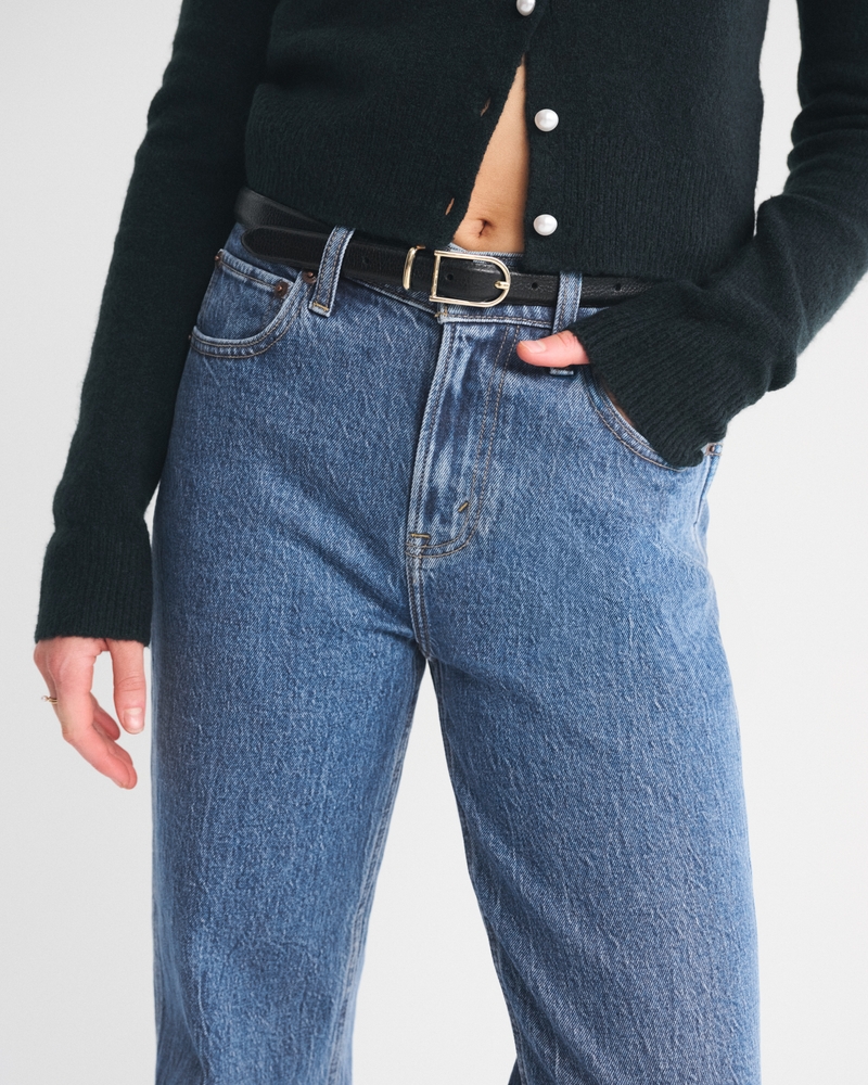 High Rise Cropped Straight Jean