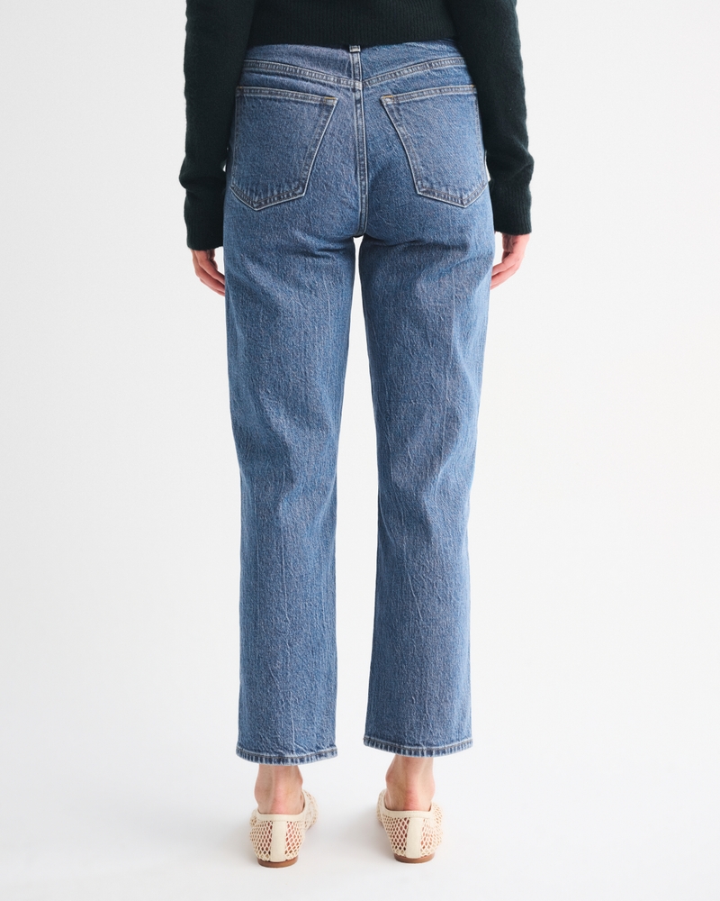 High Rise Cropped Straight Jean