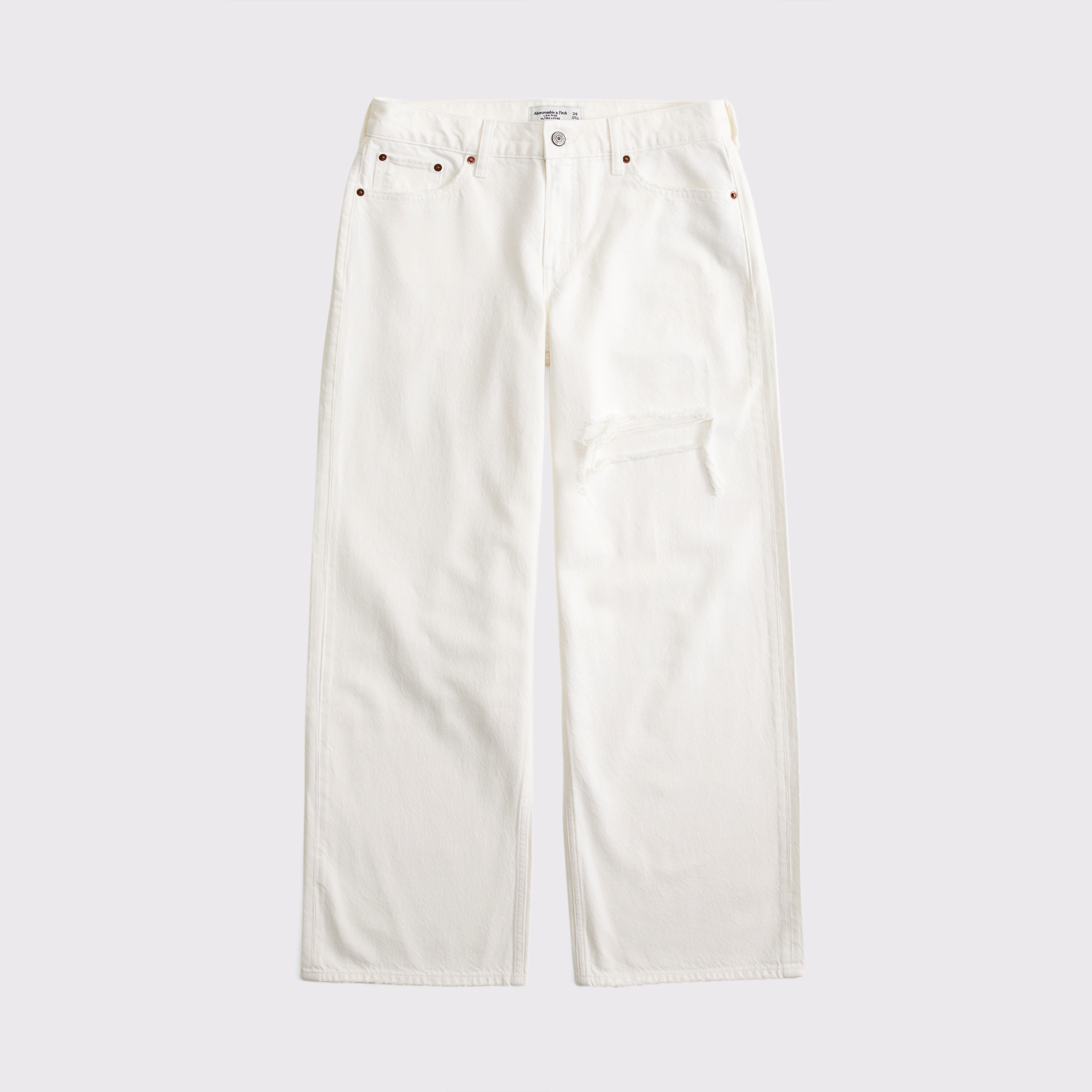 Abercrombie & Fitch Low Rise Ultra Loose Jean In Blue