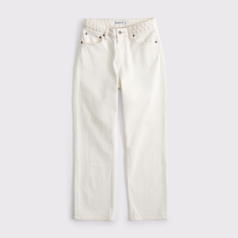 Женские джинсы Abercrombie & Fitch Curve Love High Rise 90s Cropped Straight Jean