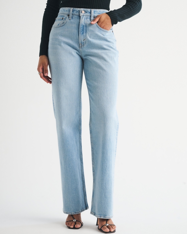 Curve Love High Rise 90s Relaxed Jean, Light Distressed Hem view 2