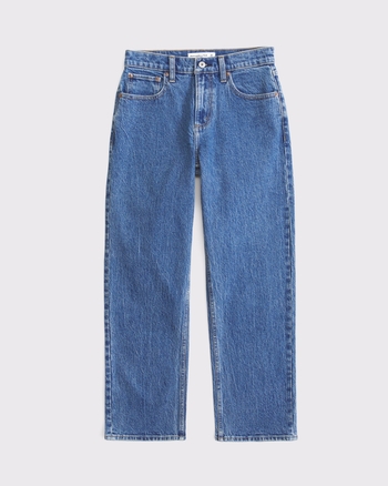 High Rise 90s Cropped Straight Jean