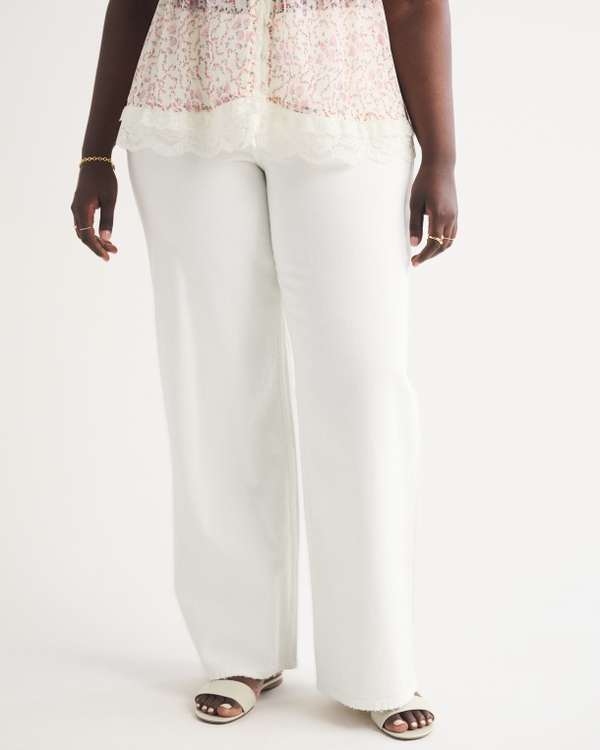 Curve Love Low Rise Ultra Loose Jean, White view 2