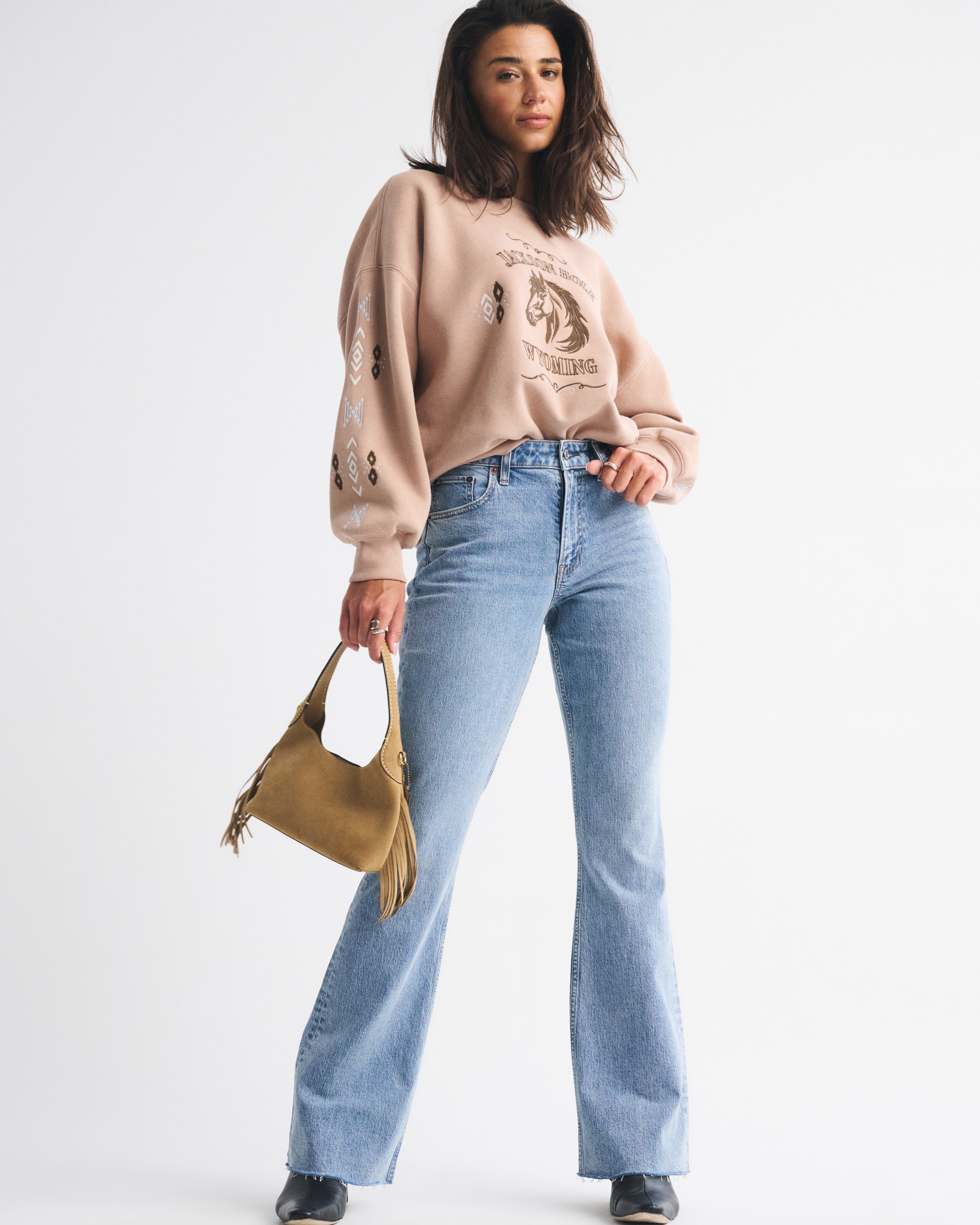 Abercrombie & Fitch Curve Love High Rise Bootcut Jean