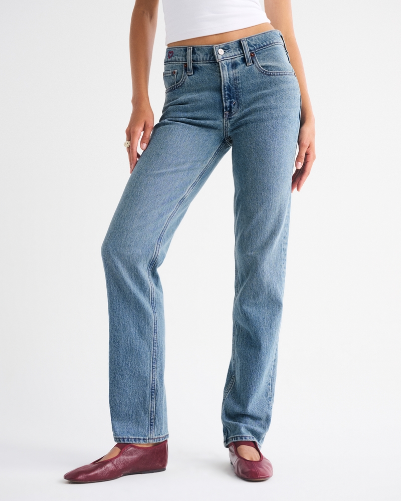 Mid Rise 90s Straight Jean