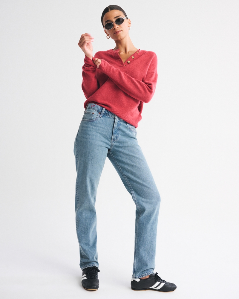 Curve Love Mid Rise 90s Straight Jean
